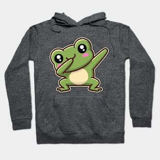 Dabbing Frog Funny Kawaii Dancing Toad Lover Hoodie